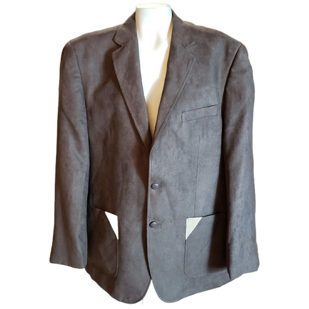 Tony Blake Faux Suede  Sports Jacket Blazer Brown 42/44 R Soft and Comfy